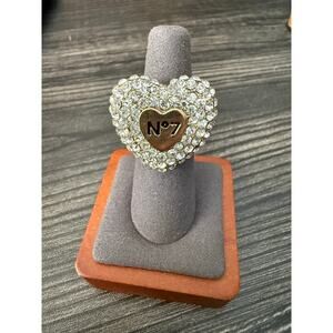 NWT Designer CC Rhinestone #7 Fashion Ring